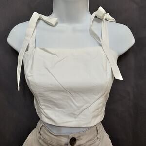 NWT A New Day Coquette Womens Crop Top XXL Cottagecore Feminine Clean Girl Soft